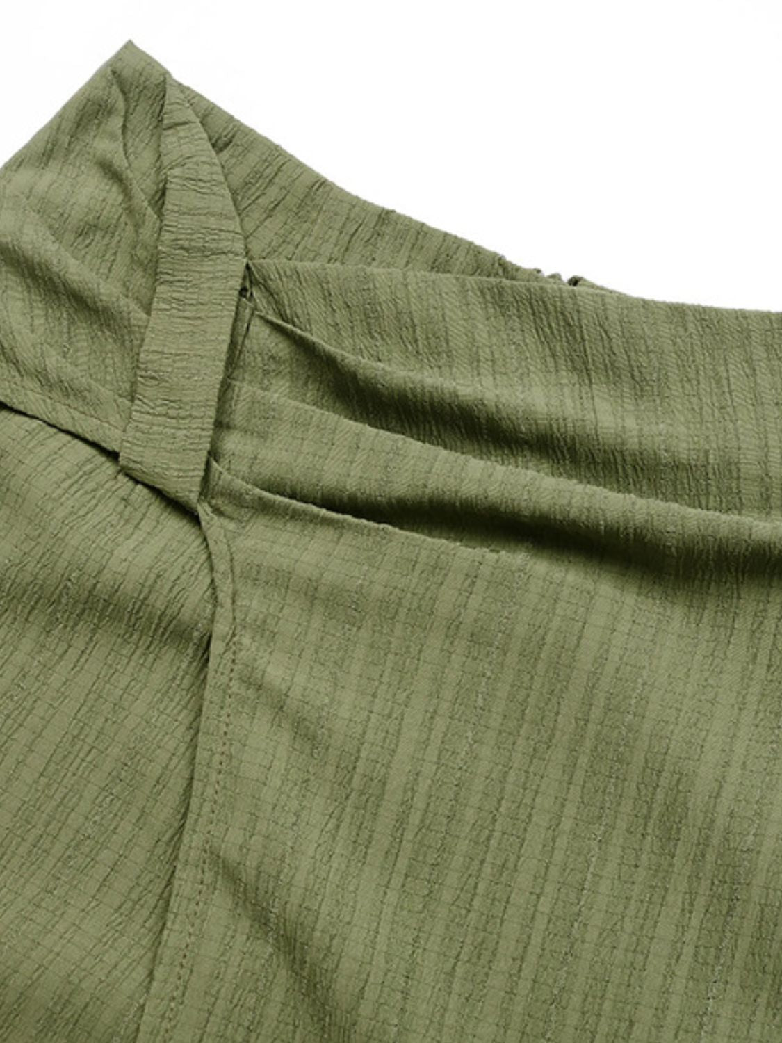 Ruched High Rise Shorts with Back Zipper