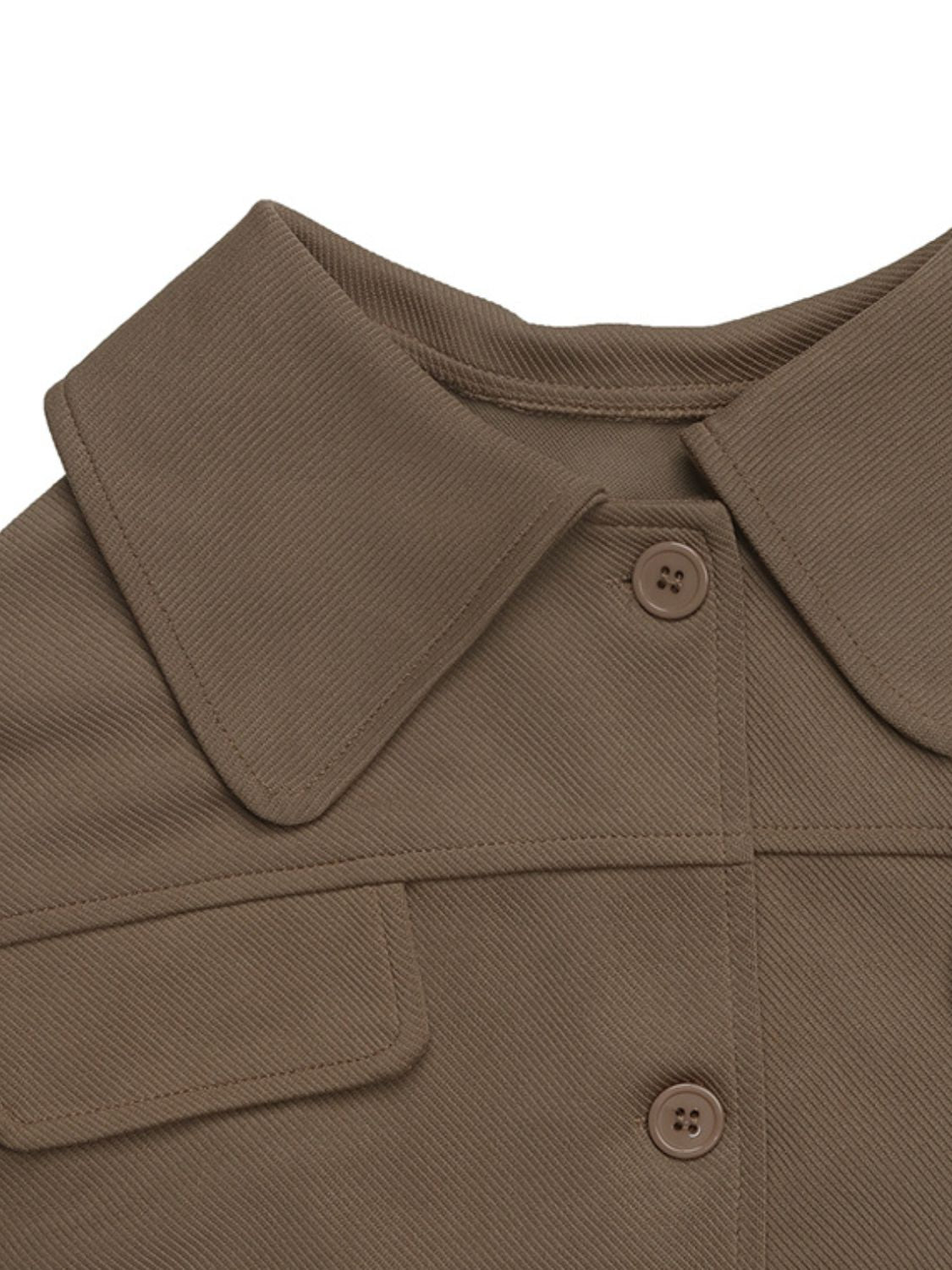 Collared Neck Button Down Jacket