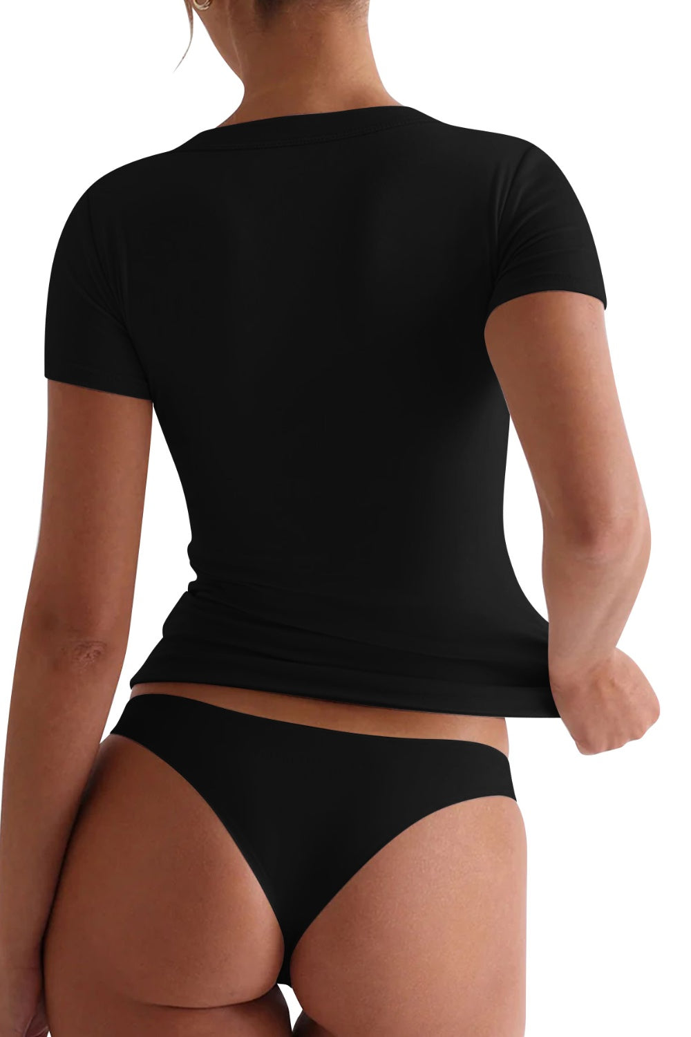 Scoop Neck Short Sleeve T-Shirt