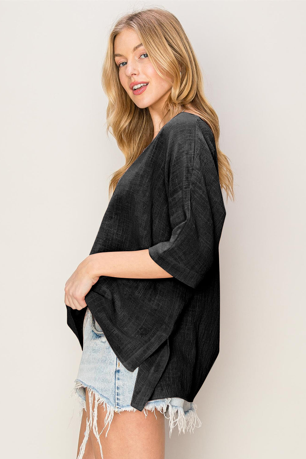 V-Neck High-Low T-Shirt