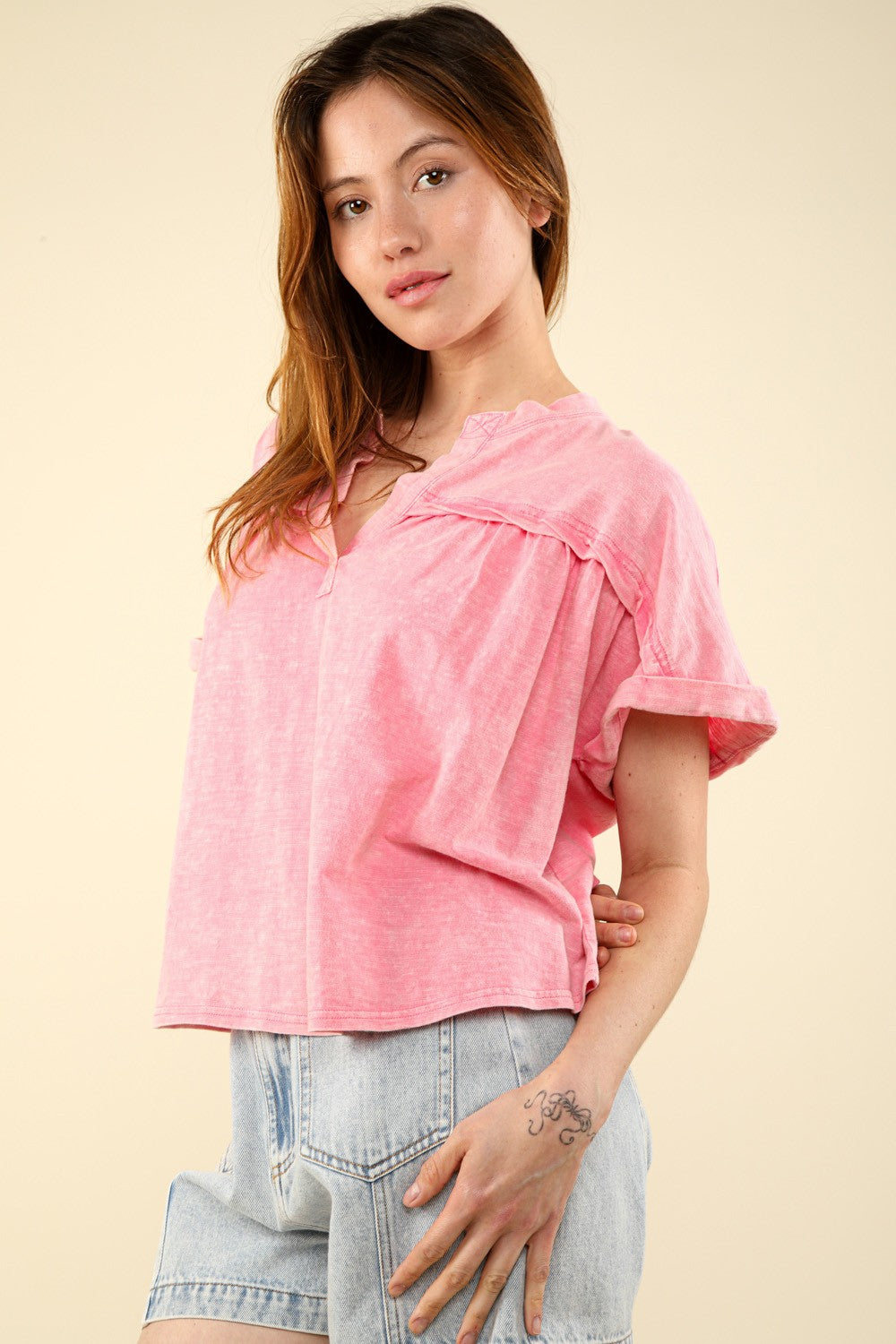 Nochted Short Sleeve Washed T-Shirt