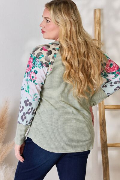 Printed Round Neck Blouse