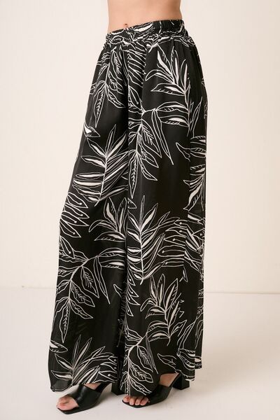 Printed Wide Leg Pants