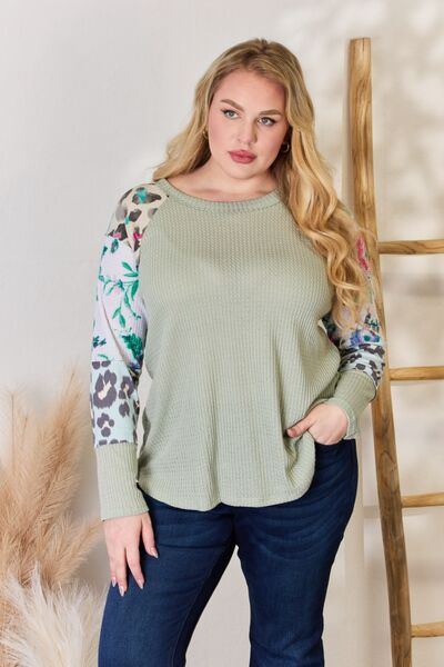 Printed Round Neck Blouse
