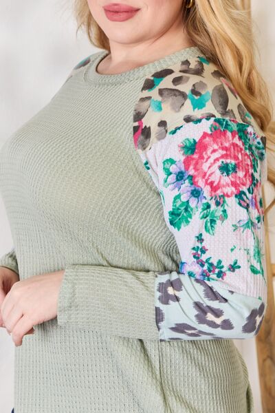 Printed Round Neck Blouse