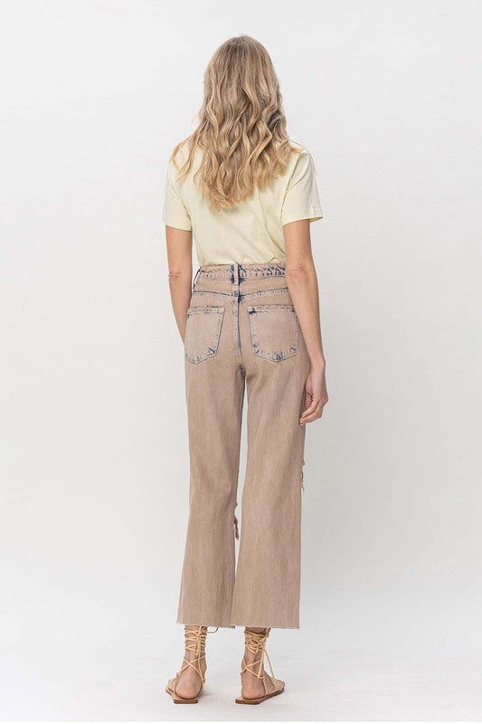 VERVET by FLYING MONKEY 90S VINTAGE CROP FLARE JEANS