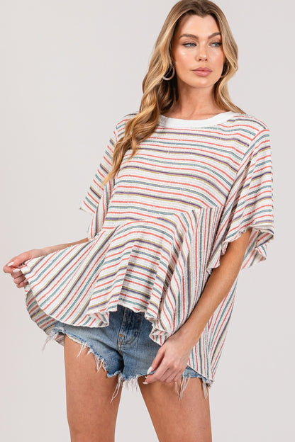 Round Neck Stripe Top