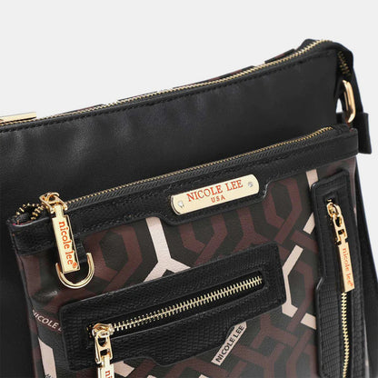 Nicole Lee USA Geometric Pattern Crossbody Bag