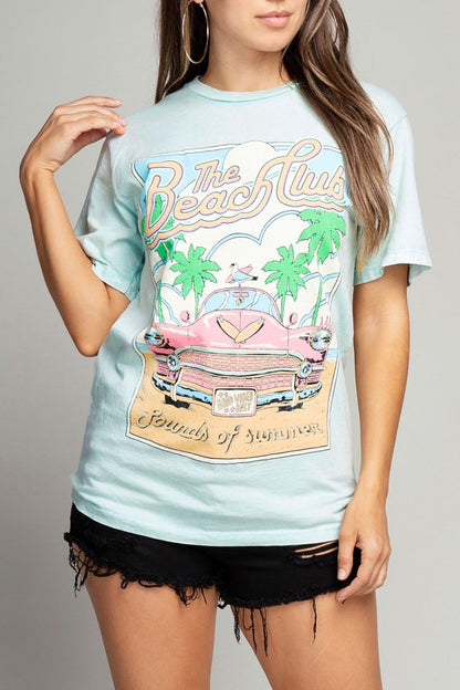 The Beach Club Car Graphic Top