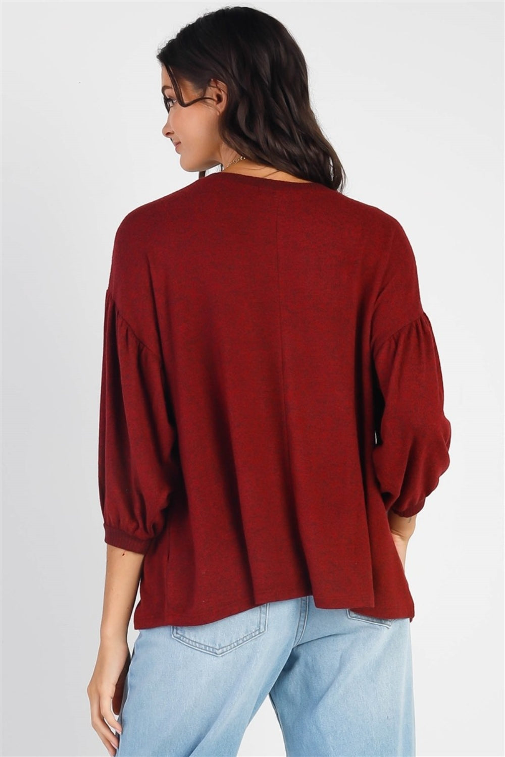 Drop Shoulder Puff Sleeve Top