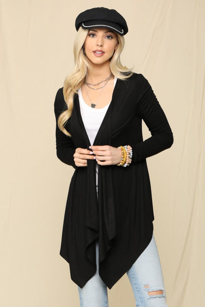 Open Front Knit Cardigan