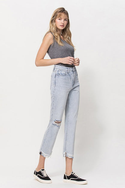 VERVET BY FLYING MONKEY SUPER HIGH RELAXED CUFFED STRAIGHT JEAN