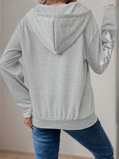 Half Zip Long Sleeve Hoodie