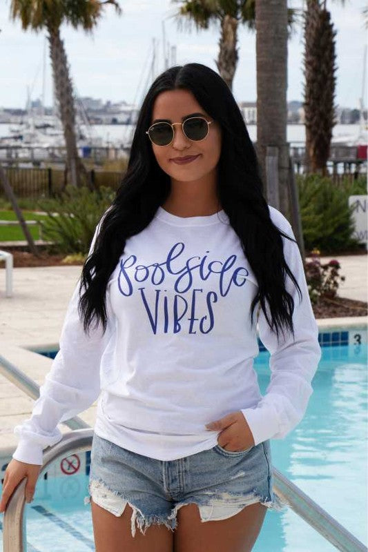 Poolside Vibes Long Sleeve Graphic Tee