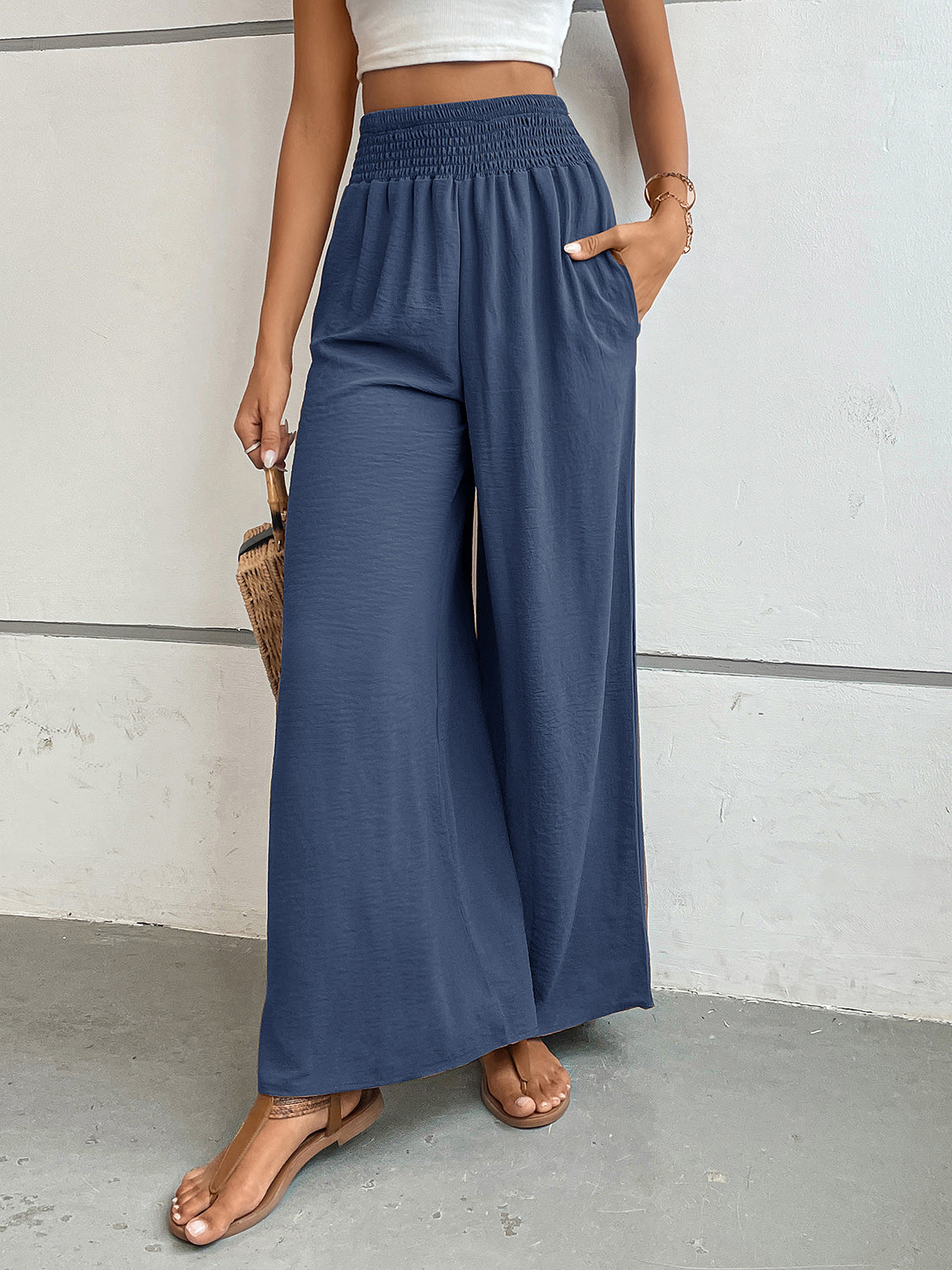 Wide Leg Pants with Pockets