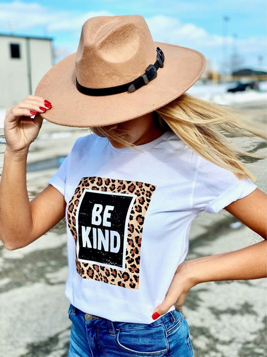 Be Kind Leopard Graphic Tee