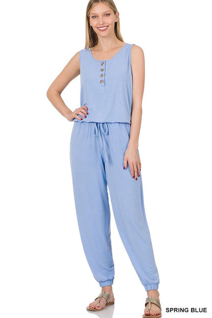 SLEEVELESS JOGGER JUMPSUIT