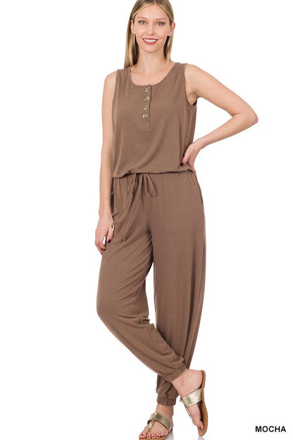 SLEEVELESS JOGGER JUMPSUIT