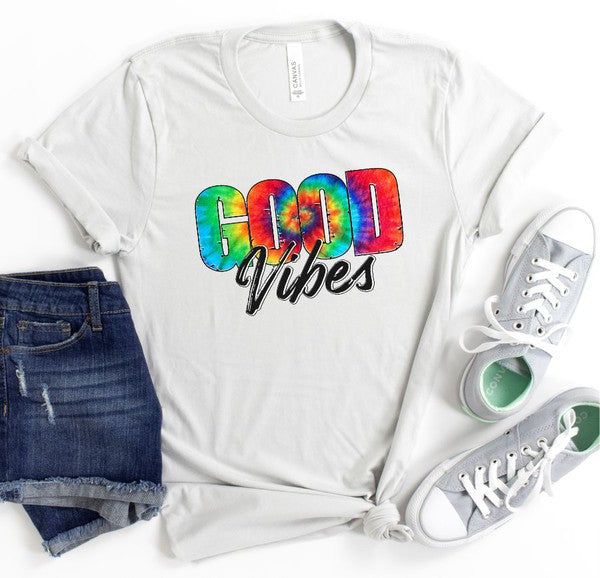 Tie Dye Good Vibes Graphic Softstyle Tee