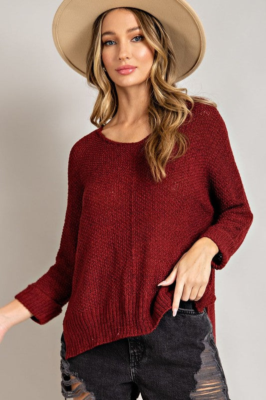 CREW NECK KNIT SWEATER