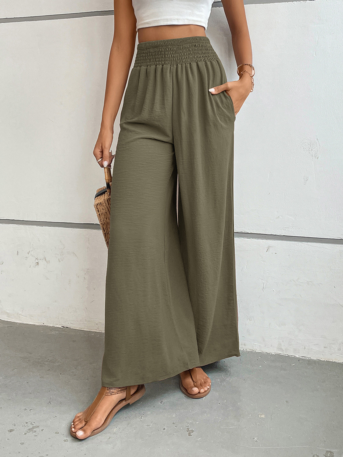 Wide Leg Pants with Pockets