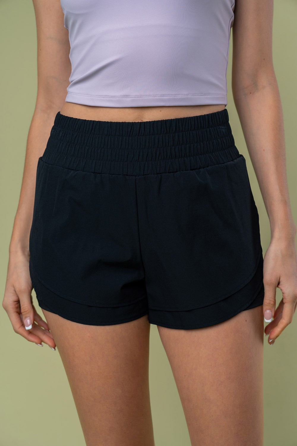 High Waisted Knit Shorts