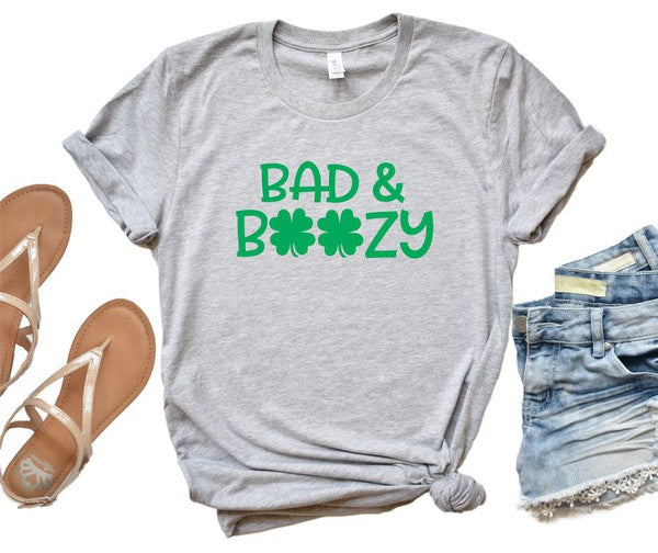 Bad and Boozy Crew Neck Tee