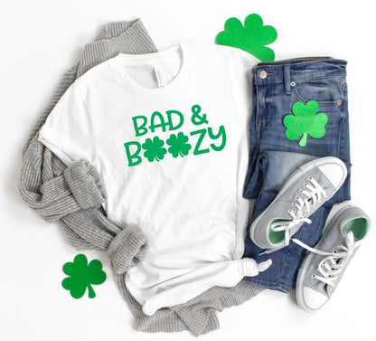 Bad and Boozy Crew Neck Tee