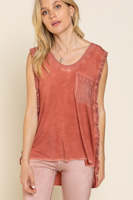 Criss-cross Lace-up Open Back Tank Top