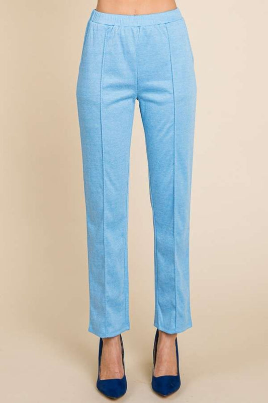 Pin Tuck Detail Slim Pants