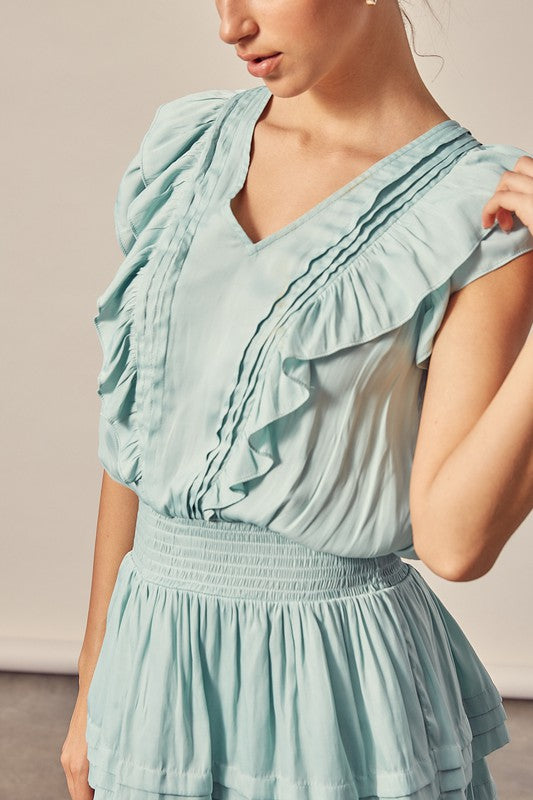 PLEATED DETAIL DRESS