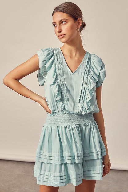 PLEATED DETAIL DRESS