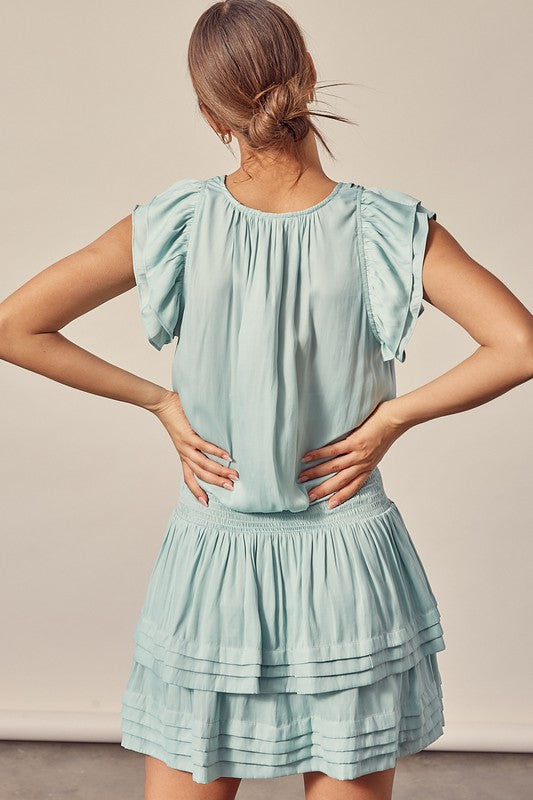 PLEATED DETAIL DRESS