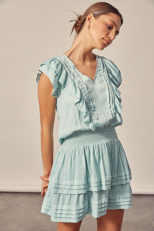 PLEATED DETAIL DRESS