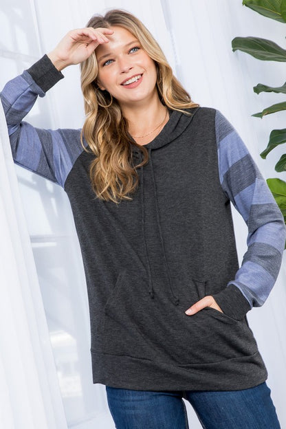 MIXED STRIPE SWEATSHIRT