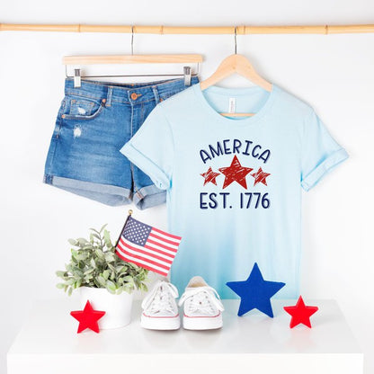 America Est 1776 Crew Neck Softstyle Tee