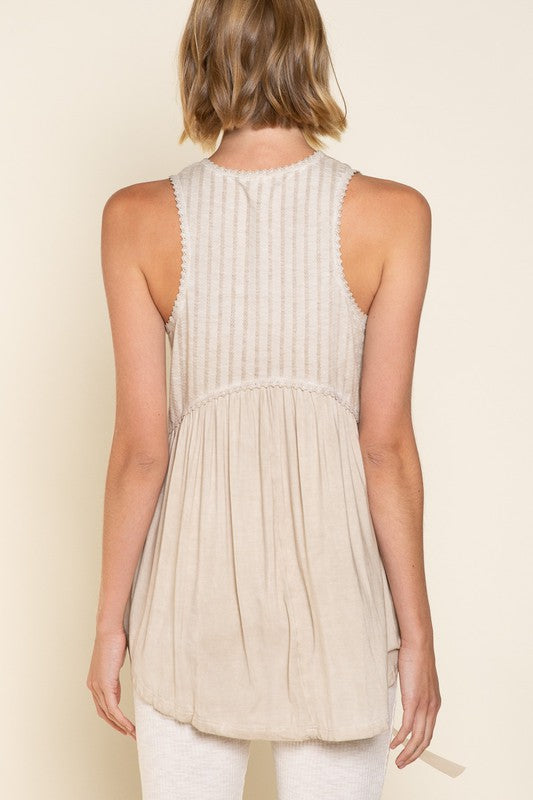 POL Simple But Unique Babydoll Knit Tank Top