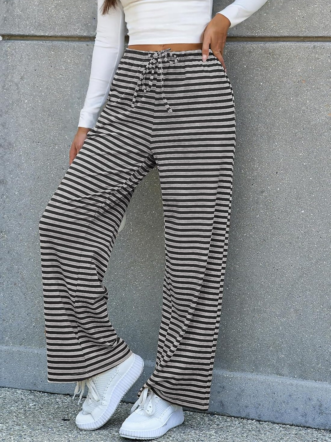 Striped Wide Leg Pants