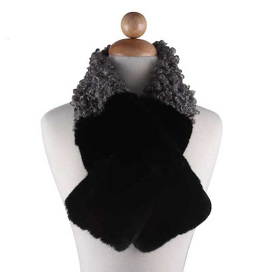 MIXED FUR SCARF