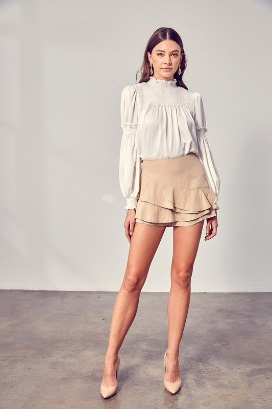 RUFFLE SKORT