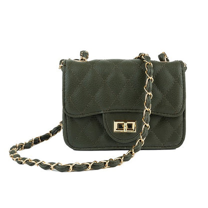 FAUX LEATHER CROSSBODY BAG