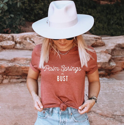 Palm Springs or Bust Travel Tee