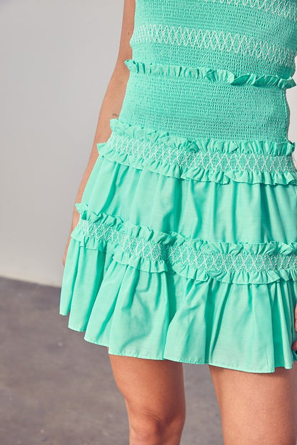 TIERED RUFFLE SKIRT