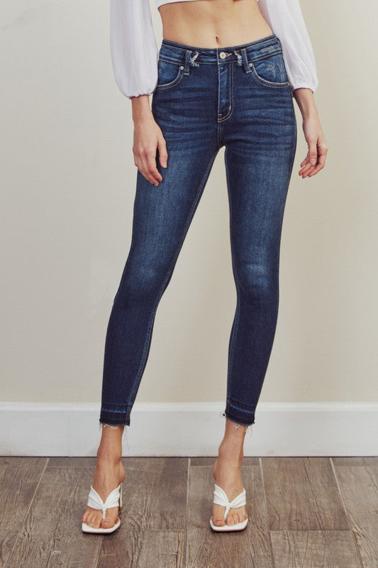 Kan Can USA HIGH RISE ANKLE SKINNY JEANS