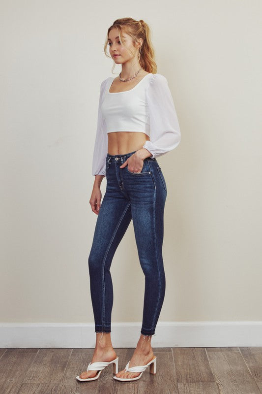 Kan Can USA HIGH RISE ANKLE SKINNY JEANS