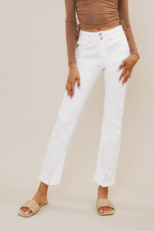 Kan Can USA HIGH RISE SLIM STRAIGHT JEANS