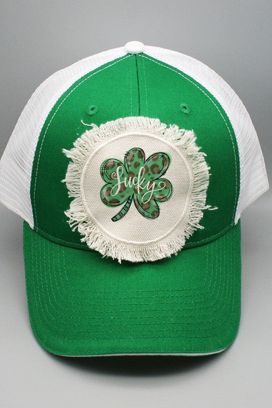 Leopard Lucky St Patrick's Trucker Hat