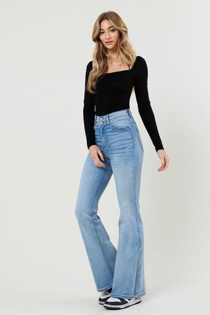 High-Waisted Flare Jeans