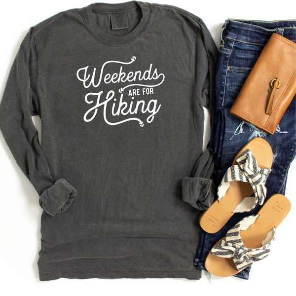 Weekends are for Hiking Comfort Color LS Tee