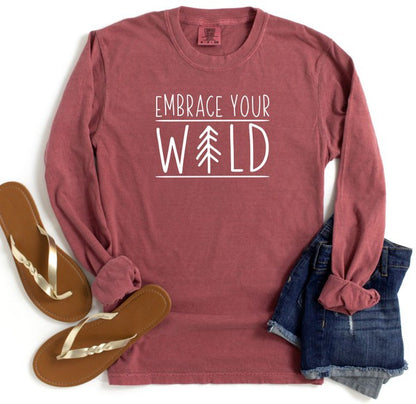 Embrace the Wild Comfort Color LS Tee